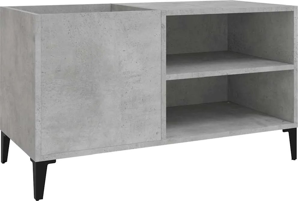 vidaXL betonszürke szerelt fa hanglemezszekrény 84,5x38x48 cm
