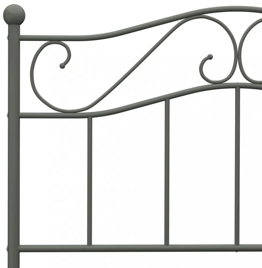 vidaXL szürke fém ágykeret 100 x 200 cm