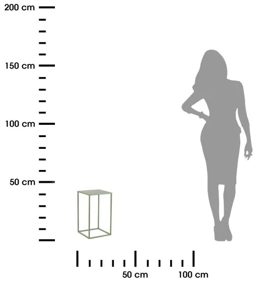 Virágállvány 40x24 cm sötétzöld
