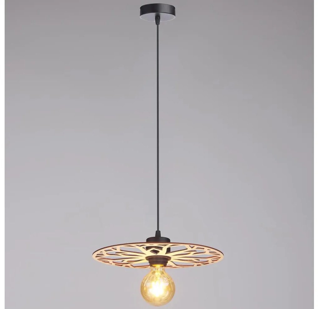 Csillár zsinóron FALCO 1xE27/60W/230V átm. 30 cm bézs