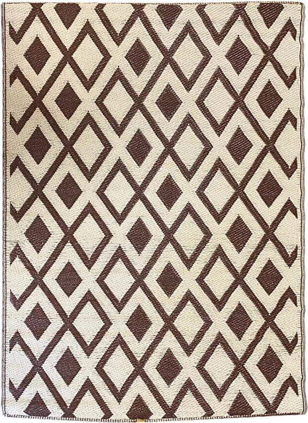 Kültéri szőnyeg, 2 oldalas, 180 x 120 cm, barna
