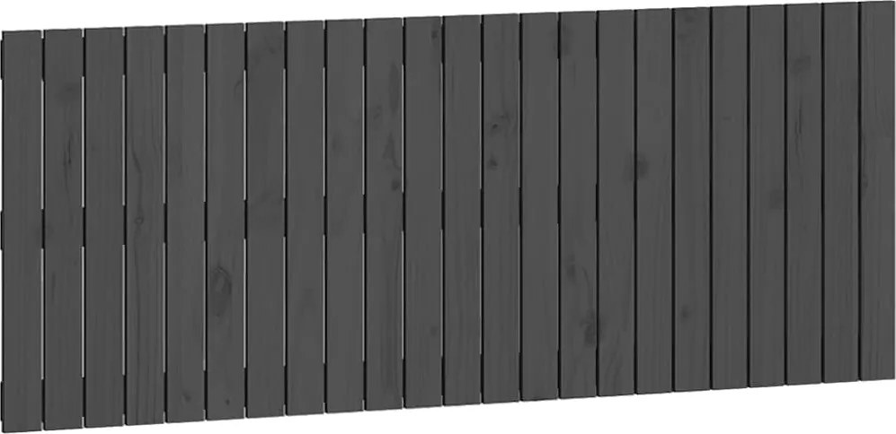 vidaXL szürke tömör fenyőfa fali fejtámla 147 x 3 x 60 cm