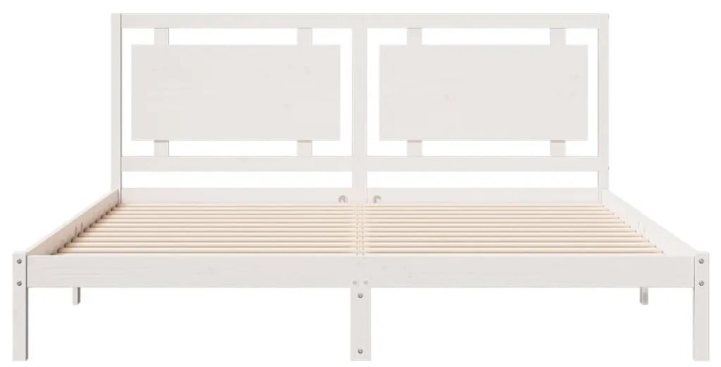 fehér tömör fa extra hosszú ágykeret matrac nélkül 180 x 220 cm