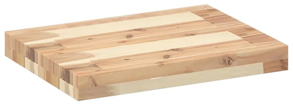 2 db kezeletlen tömör akácfa függőpolc 40 x 30 x 4 cm