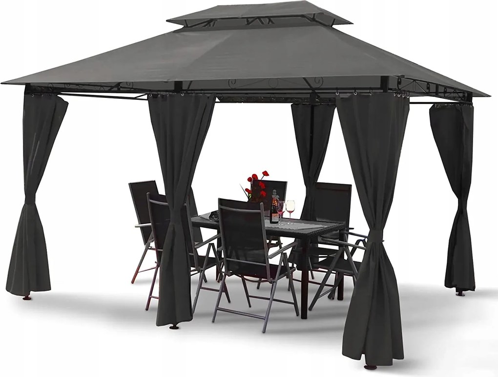 Minzo Kerti Pavilon Led Világítással Antracit