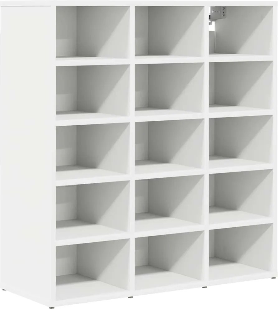 vidaXL Cipőszekrény polcokkal Fehér 77,5 x 30 x 83,5 cm Faanyag