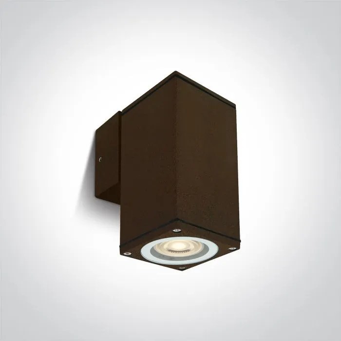 ONE LIGHT 67426B-BR OUTDOOR CUBES Modern Kültéri Fali Lámpa Barna, Rozsdás GU10 IP44