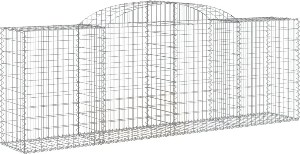 vidaXL íves horganyzott vas gabion kosár 300 x 50 x 100/120 cm