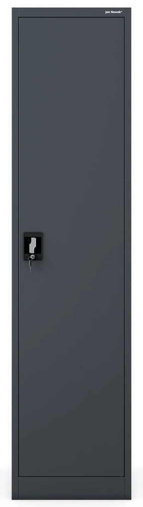 ALEX irodai irattároló fémszekrény, 450 x 1850 x 400 mm, antracit