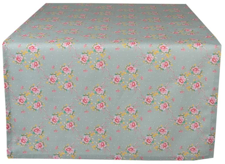 Vintage rózsás pamut asztali futó 50*140 cm Cheerful Roses