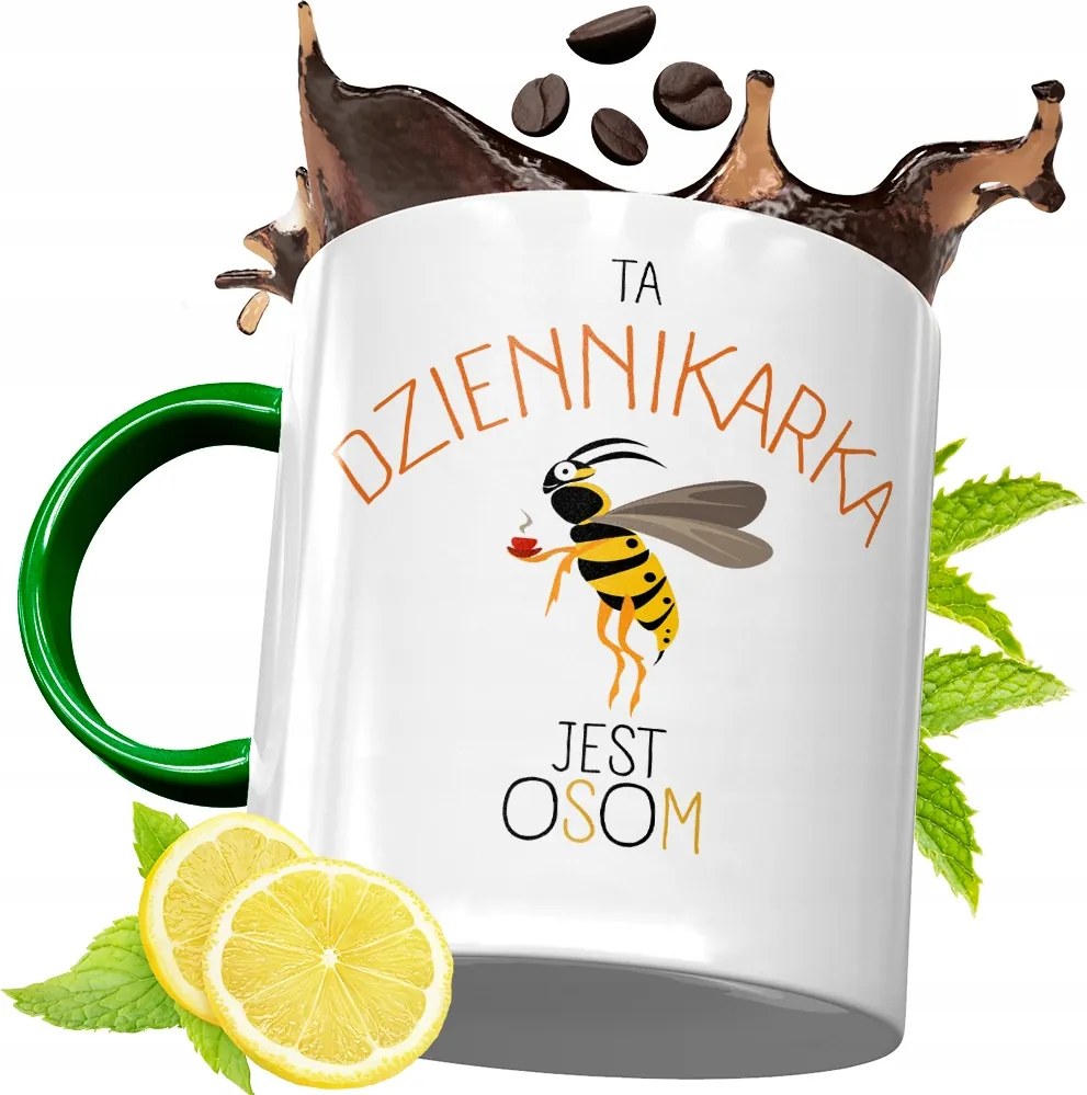 Zöld Bögre Újságírónak Születésnapi Ajándéknak, fényképes nyomattal