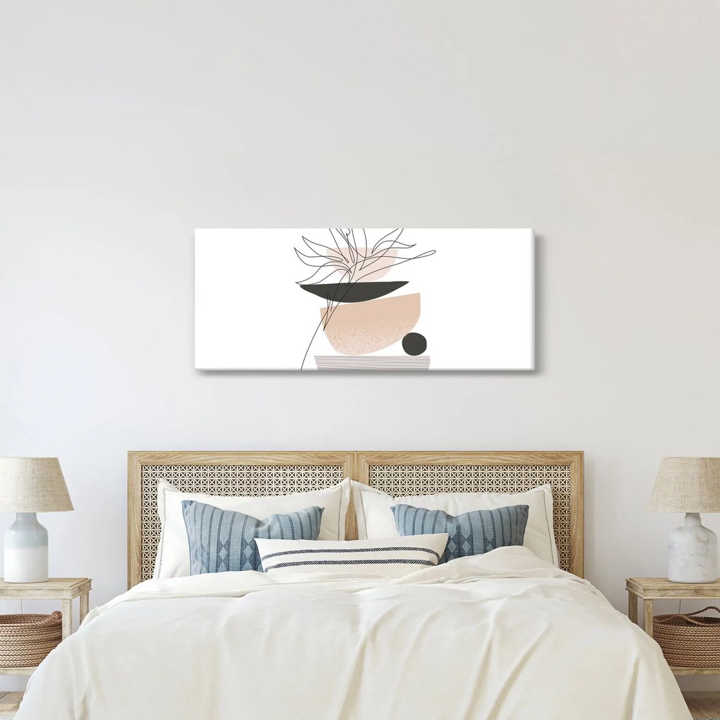 Kép - Vonal művészeti virágok N⁰1 (120x50 cm)