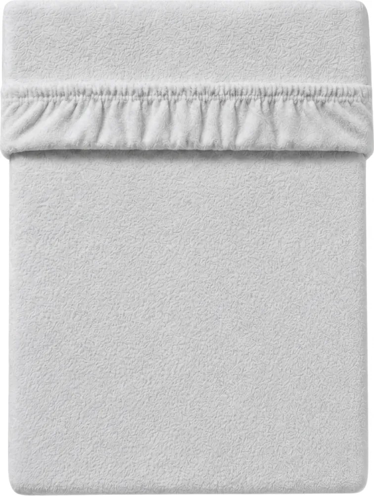 MOLTON fleece gumis lepedő ezüst 90 x 200 cm