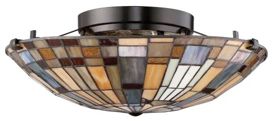 Quoizel QZ-INGLENOOK-F-SMALL - Mennyezeti lámpatest INGLENOOK 2xE27/60W/230V átm. 40,7 cm