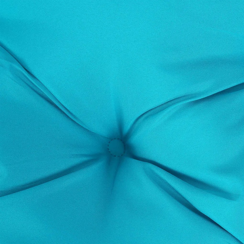 2 db türkizkék szövet kerti padpárna 100 x 50 x 7 cm