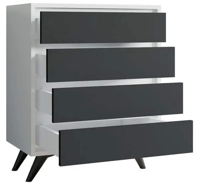 Suvera White and Anthracite komód