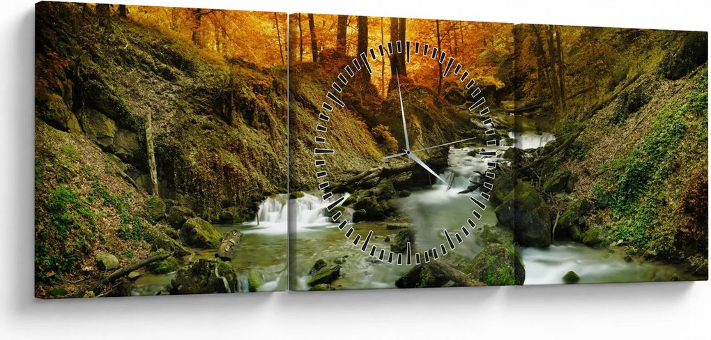 Kép - Erdő (órával) (90x30 cm)
