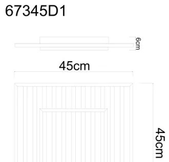 Globo 67345D1 - WOODY LED mennyezeti lámpa 36W, 230V, 3000K, 45x45 cm