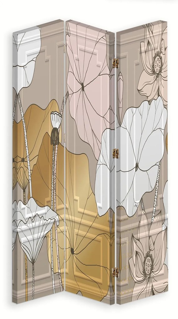 Gario Paraván Vintage virágok Méret: 180 x 170 cm, Kivitelezés: Forgó paraván 360°