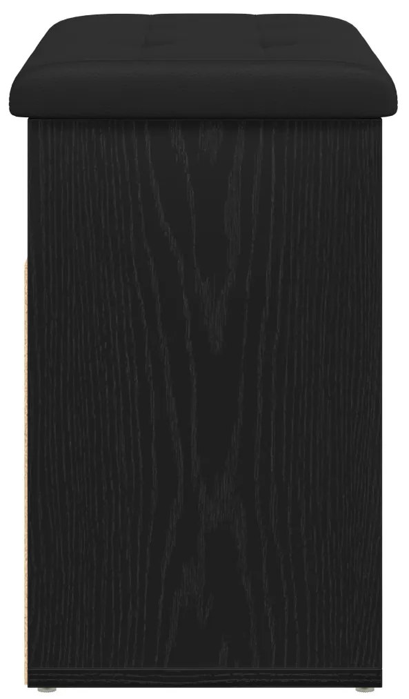 Tárolópad Fekete Tölgy 60x30x48 cm Műanyag