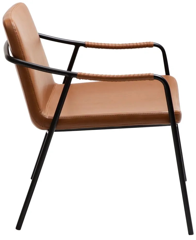 Barna bőrutánzat fotel Boto – DAN-FORM Denmark