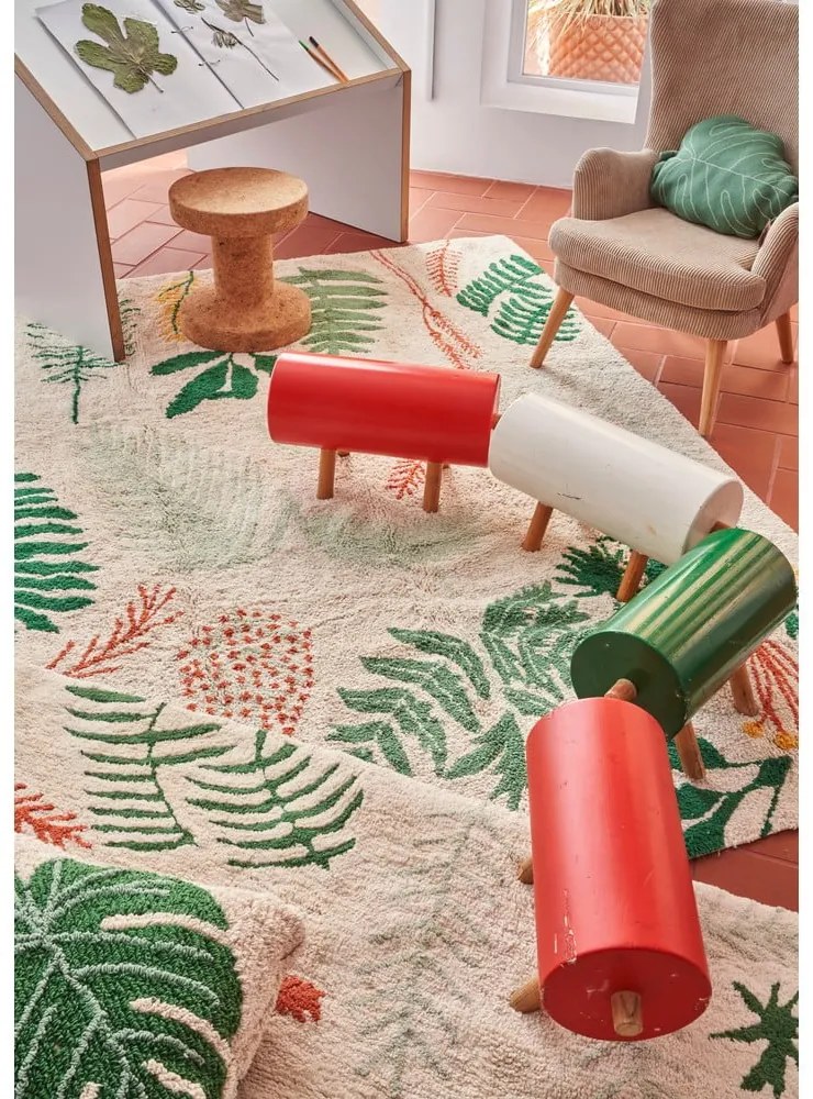 Mosható kézi szövésű pamut gyerek szőnyeg 170x240 cm Botanic Plants – Lorena Canals