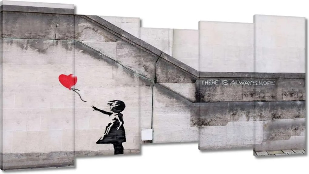 Képek 150x80 Banksy Lány Léggömb