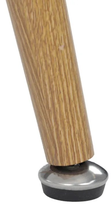 Masă de sufragerie 140x80, MDF, blat alb mat, picioare metalice de culoare stejar
