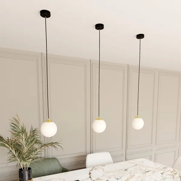 Csillár zsinóron ROYAL 1xE14/10W/230V átm. 14 cm fekete