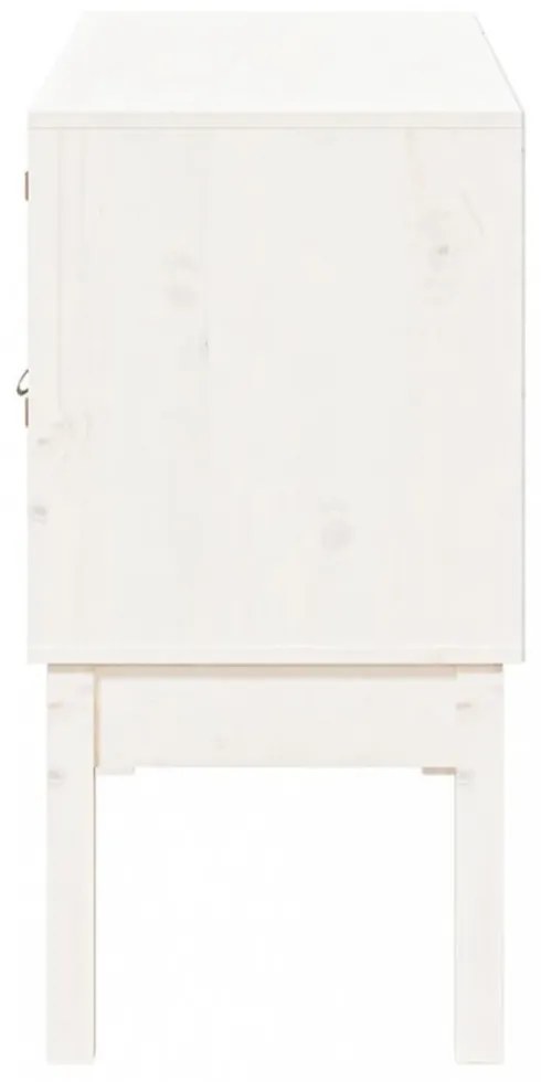 fehér tömör fenyőfa tálalószekrény 110 x 40 x 78 cm