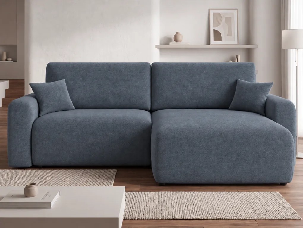 Kinyitható kétoldalas L-alakú ülőgarnitúra NORDEN PAROS 250x140 cm, sötétszürke