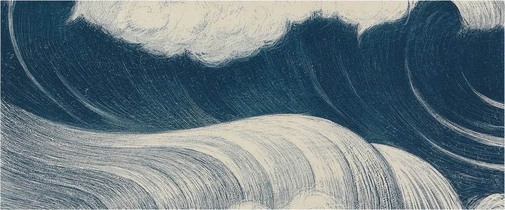 Flizelin tapéta Divatos 3D fali ragasztó Tengeri hullámok 250x104 Ragasztó