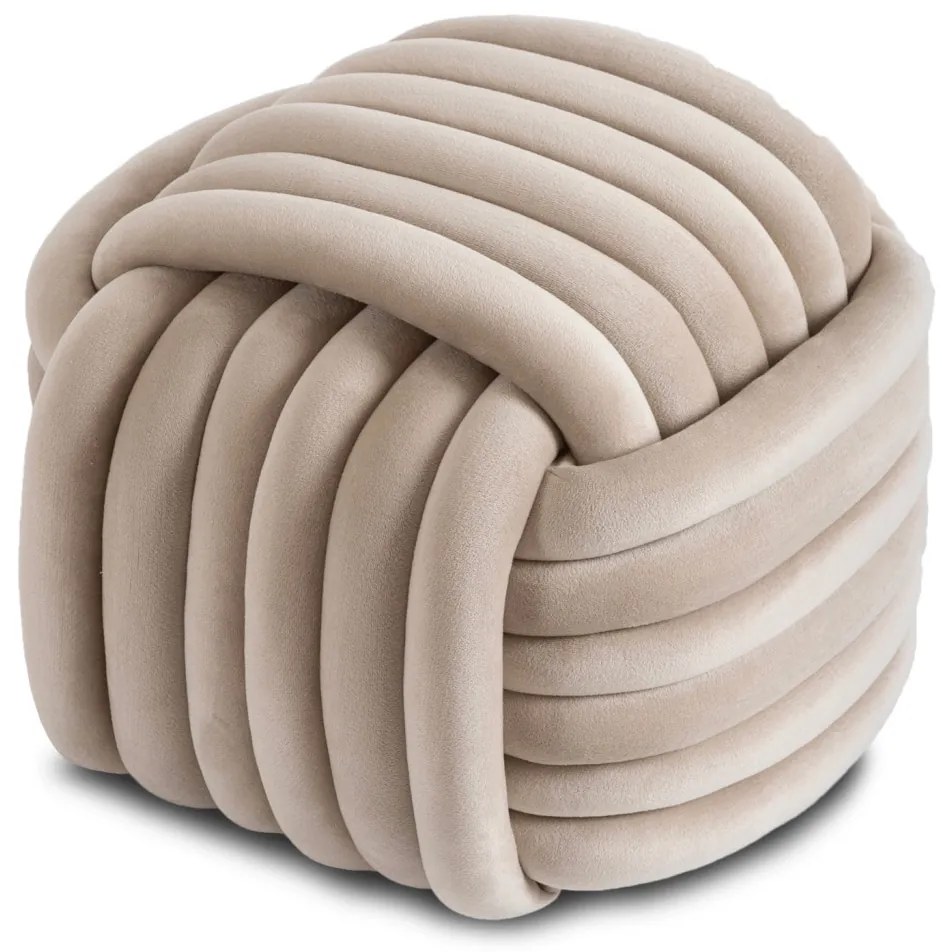 MAGMA krémszín fonott puff