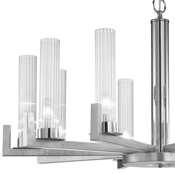 Kolarz 6009.81050 - Csillár láncon RAGGIO 10xE14/25W/230V ezüst