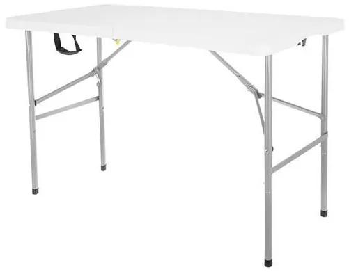 Malatec összecsukható kerti asztal 122 cm - fehér, 9996