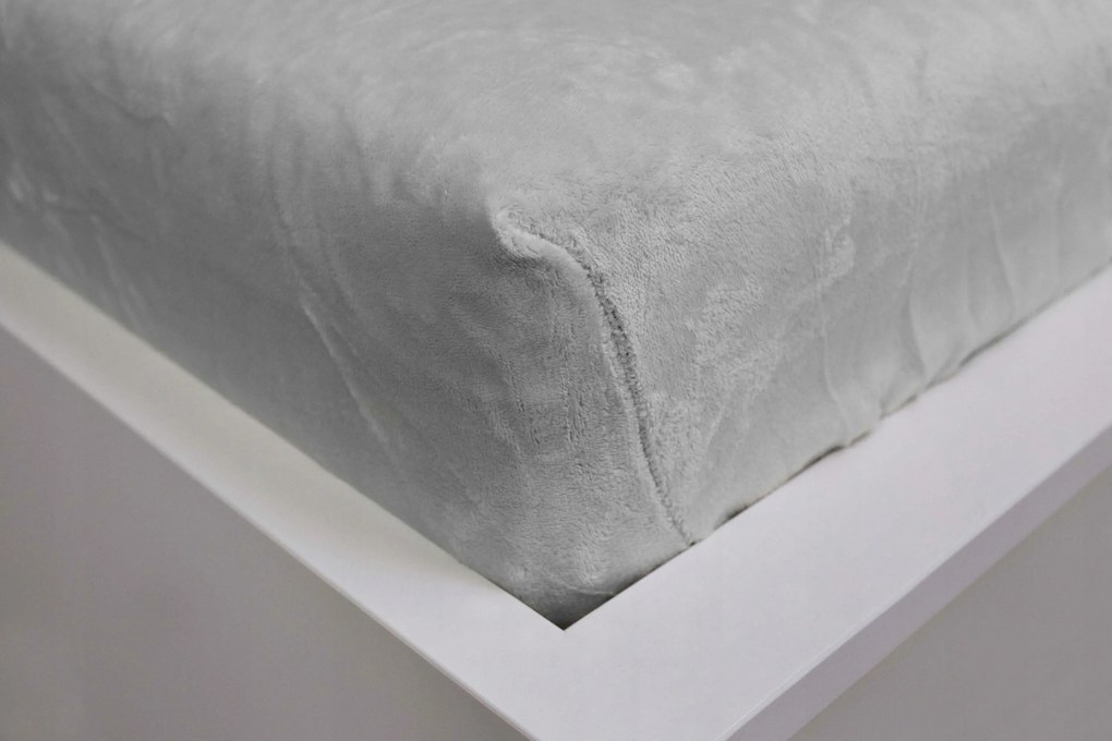 Mikroszálas lepedő 180x200 szürke, gumis