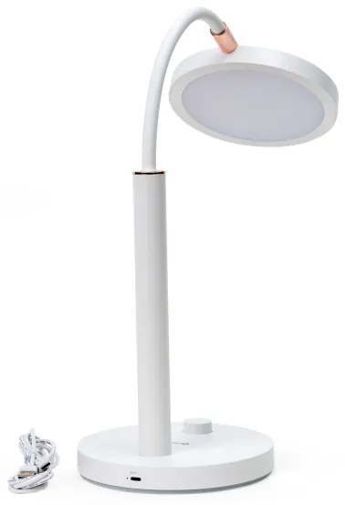 AURA LED asztali lámpa, állítható, 10W, 230V, 3700-4200K, CRI 97, fehér