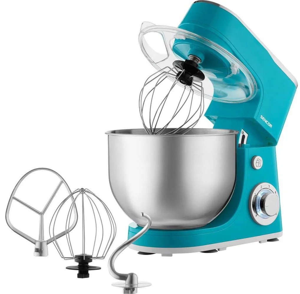 Sencor - Konyhai robotgép rozsdamentes acéltállal 1300W/230V türkiz