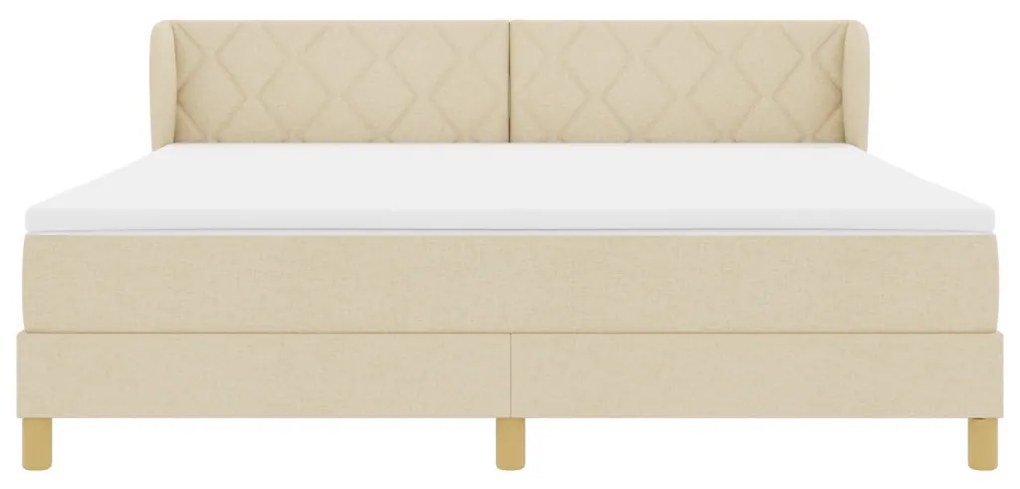 Boxspring Ágy Matraccal - Krém - 180x200 cm - Szövet