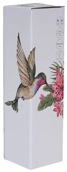 Duplafalú 18/8 inox rozsdamentes acél hőtartó termosz 500 ml kolibri madaras