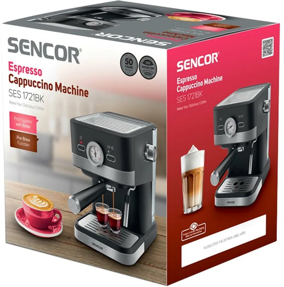 Sencor SES 1721BK eszpresszó kávéfőző