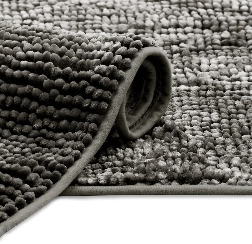 Sötétszürke fürdőszobai kilépő szett 2 db-os WC-hez 80x50 cm Bati – Restilo