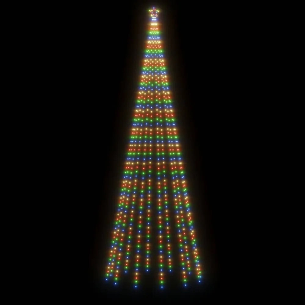 karácsonyfa cövekkel 732 színes LED-del 500 cm