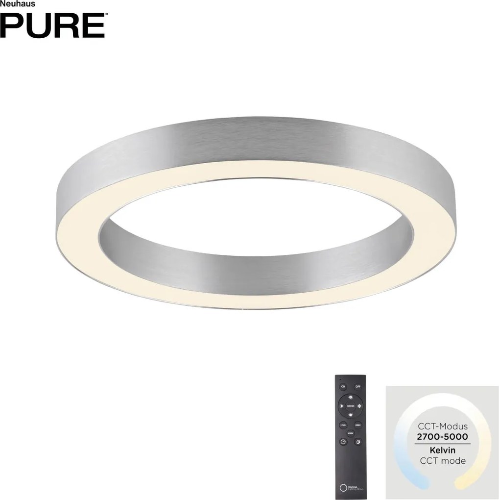 Paul Neuhaus modern mennyezeti lámpa pure lines round acél pln6310-95