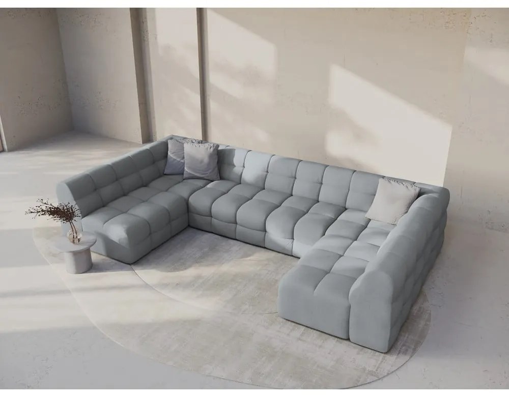 Szürke sarokkanapé (U alakú) Kendal – Micadoni