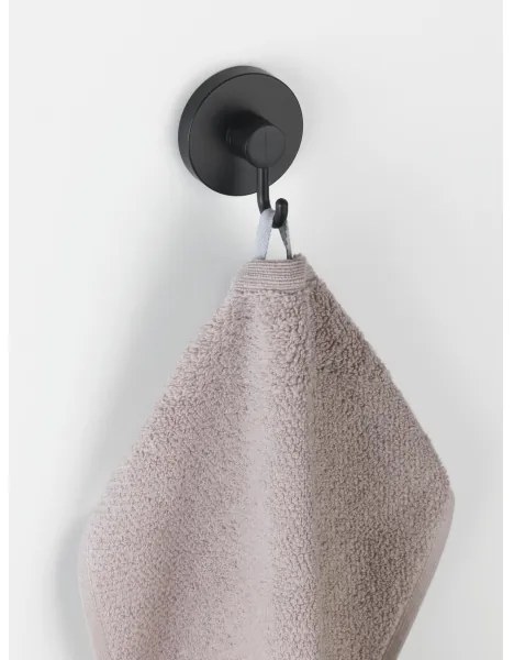 WENKO 24730100 - VACUUM-LOC kerek kampó, fekete, 6 x 6,7 cm