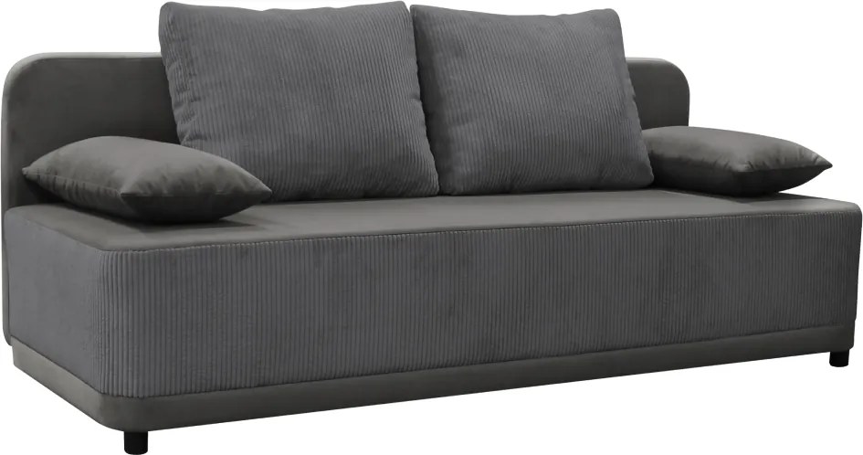 Kihúzható heverő, szürke, SENTY