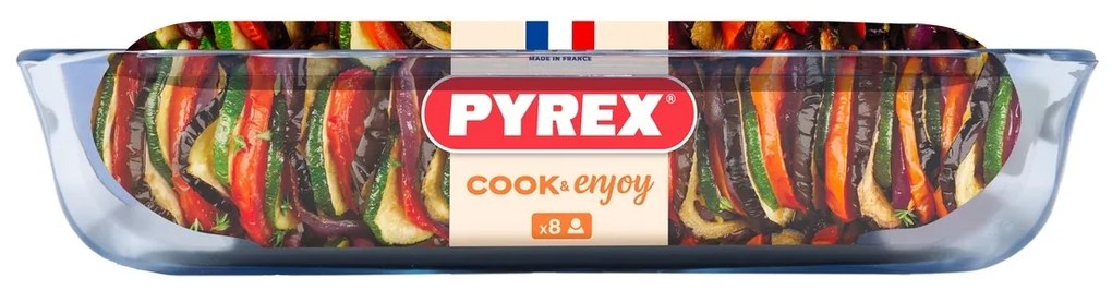 Pyrex üveg sütőtál 4,9 l, 40 x 27 x 7 cm, L