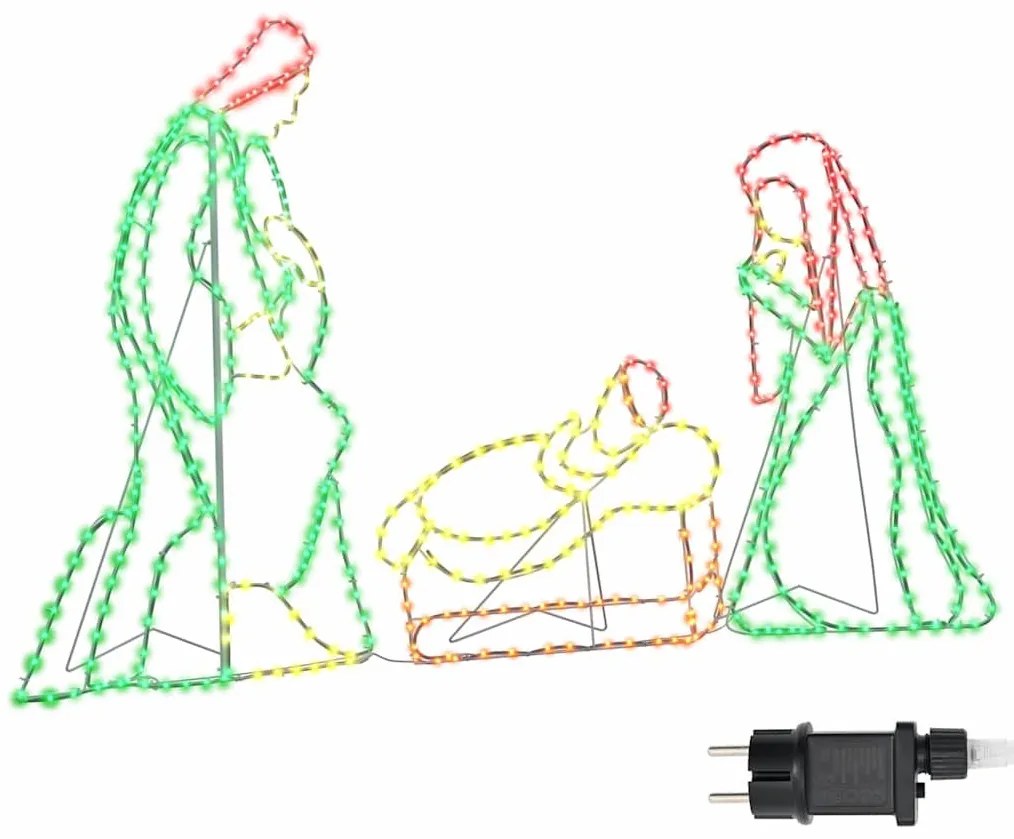 Világító Betlehemi Jelenet 550 LED-del Sokszínű 112 x 72 cm PVC