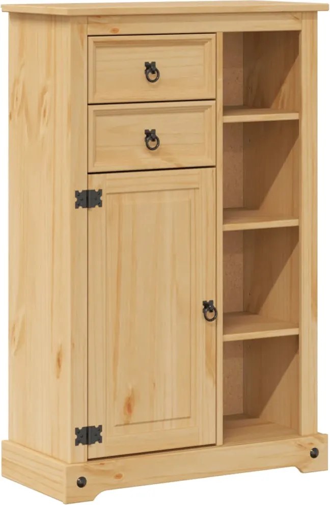 vidaXL Corona tömör fenyőfa fürdőszobaszekrény 70 x 33 x 110 cm